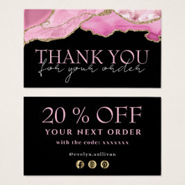 Rosa Gold Age danke Ihnen Discount Card
