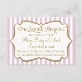 Rosa Gold Baby Showcard Buchen Sie ein kleines Mäd Begleitkarte