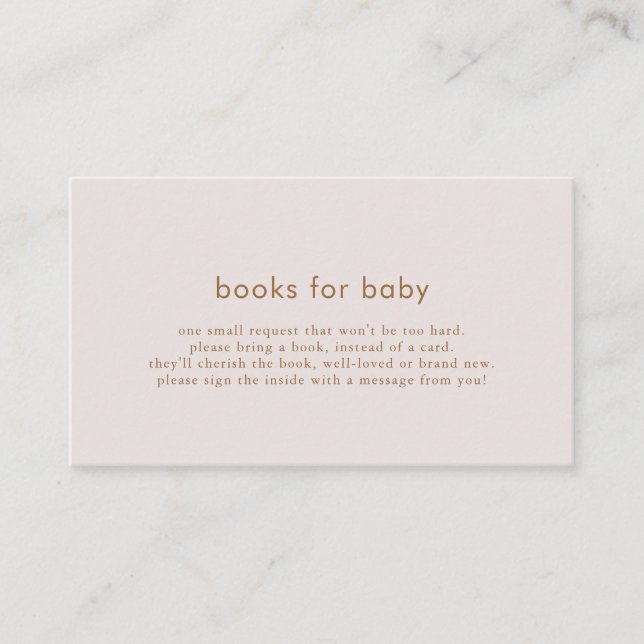 Rosa Gold-Bücher für die Kinderkarte Begleitkarte (Vorderseite)