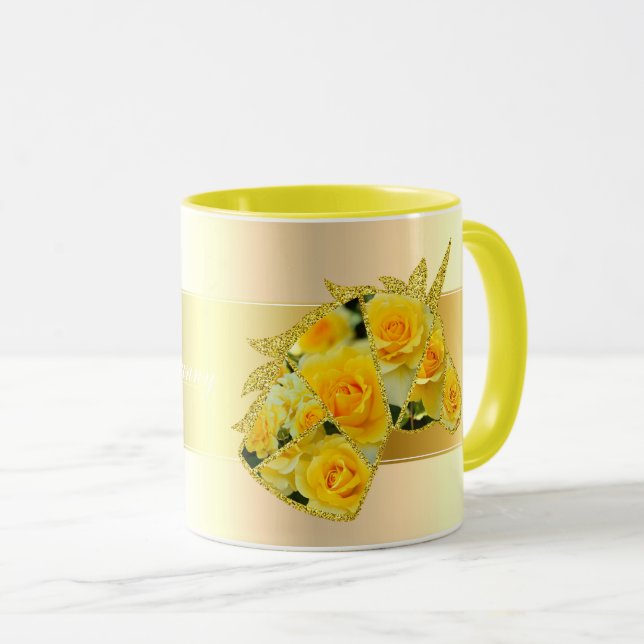 Rosa Gold Bunny Tasse (VorderseiteRechts)