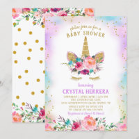 Rosa & Gold Einhorn Schöne Blütendusche