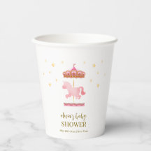 Rosa Gold Elegante Carousel Carnival Baby Dusche