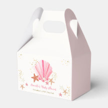 Rosa Gold Elegante Starfish Seashell Baby Dusche