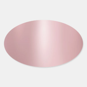 Rosa Gold Elegantes Modernes Leeres Template Trend Ovaler Aufkleber