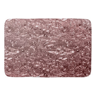 Rosa Gold Flüssig Chrom Metallic Chic Glam Badematte