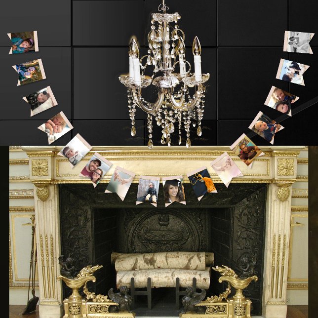 Rosa Gold Foto Abschluss oder Party zum Jubiläum Wimpelkette (Von Creator hochgeladen)