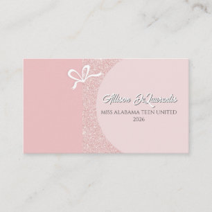 Rosa Gold Glanz Blush Pageant Visitenkarte