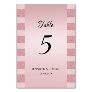Rosa Gold Glitter Elegantes Skript Template Modern Tischnummer