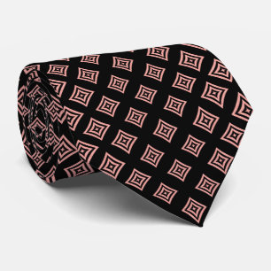 Rosa Gold Glitter Geometrische Formen Krawatte