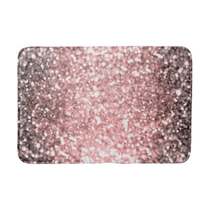 Rosa Gold Glitzer Lichter Mädchen Funkelnd Glänzen Badematte