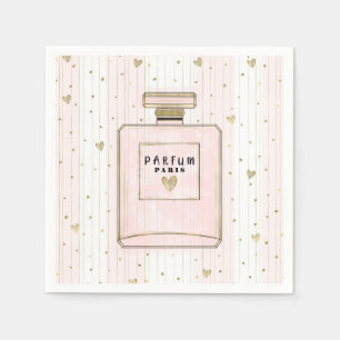 Rosa & Gold Herzen Paris Parfum Chic Mode Serviette