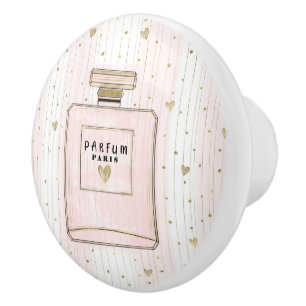 Rosa & Gold hören Paris Parfum Chic Mode Keramikknauf