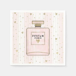 Rosa & Gold hören Paris Parfum Chic Mode Serviette