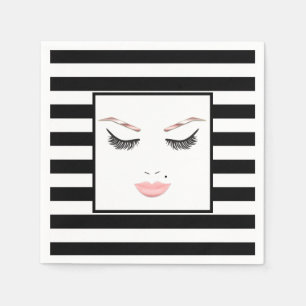 Rosa Gold Make-up Gesicht Augenbrauen Lippen Glamo Serviette