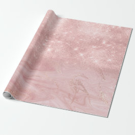 Rosa Gold Marmor Glitzer Spark Ombre Geschenkpapier