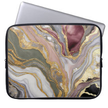 Rosa Gold Marmor Laptop Hülle Luxus Case