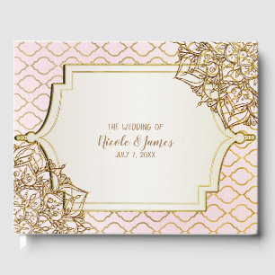 Rosa Gold Marokkanische Arabische Nächte Hochzeit Gästebuch
