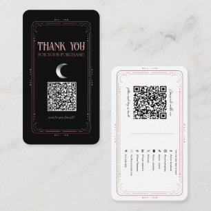 Rosa Gold Mystische Magie Okkult Soziale Medien QR Visitenkarte