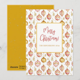 Rosa Gold Ornamente Weihnachten