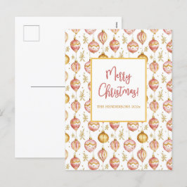 Rosa Gold Ornamente Weihnachten