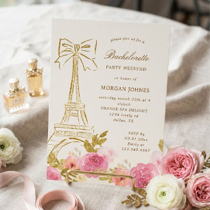 Rosa Gold Parisian Chic Junggesellinnenabschied