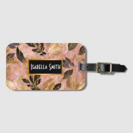 Rosa Gold Popular Boho Blätter Collection Gepäckanhänger
