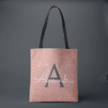 Rosa Gold Sparkle Elegantes Monogram Book Bag Tasche<br><div class="desc">Rosa Rose Gold und Karkohle Grau (Grau) Imitate Sparkle und Glitzer Elegant Monogram Book Bag. Diese Büchertasche kann auf Ihren Vor- und Vornamen angepasst werden und als Geschenk für Weihnachten,  Geburtstag,  Brautparty oder Hochzeit.</div>