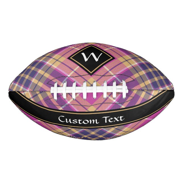 Rosa, Gold und Blauer Tartan Football (Vorderseite)