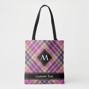 Rosa, Gold und Blauer Tartan Tasche