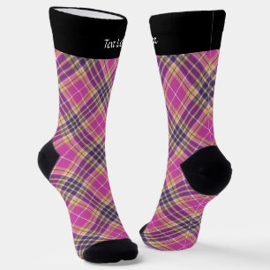 Rosa-, Gold- und Blue-Tartan-Socken Socken
