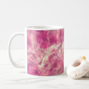 Rosa Gold Wasserfarbe Marmorierung Kaffeetasse