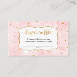 Rosa Gold Watercolor Girl-Dillierschein Visitenkarte