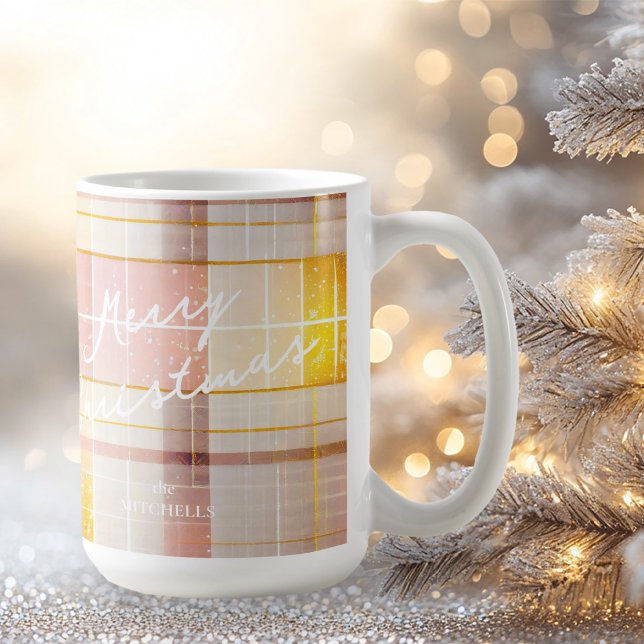 Rosa Gold Weihnachtsmuster#7 ID1009 Kaffeetasse (Von Creator hochgeladen)