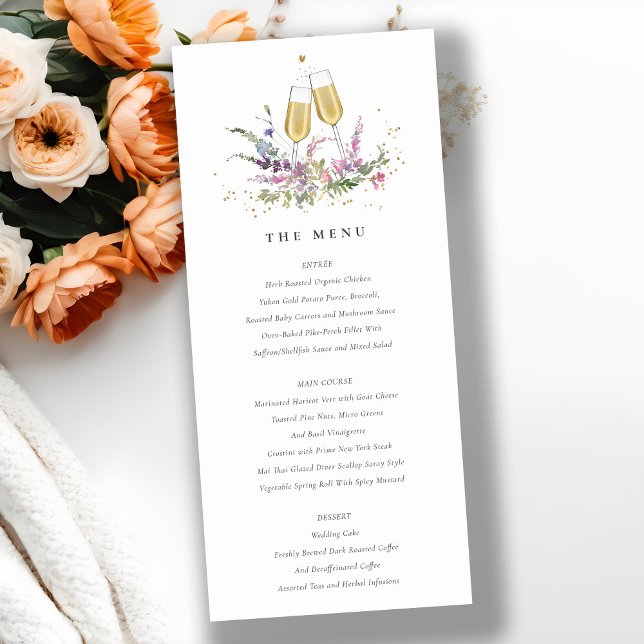 Rosa Gold Wine Glasses Blumenkarte Dankeskarte (Von Creator hochgeladen)