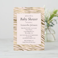 Rosa Gold Zebra Animal Print