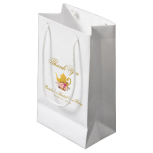 Rosa GoldBrautparty-Tee-mit BlumenParty Kleine Geschenktüte