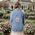 Rosa goldene Blätter florieren Die Bride Denim Jac Jeansjacke<br><div class="desc">Schöne rosafarbene goldene Blätter Blumen Die Braut Wedding Denim Jacket</div>