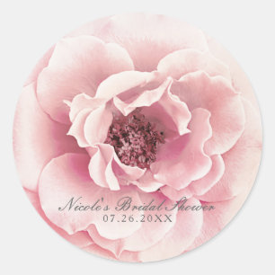 Rosa & Goldene Blumeneibisch-Blume Glamouröse indi Runder Aufkleber