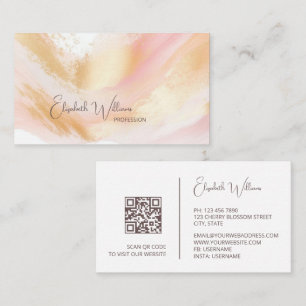Rosa goldene Farbe QR Code Business Card Visitenkarte