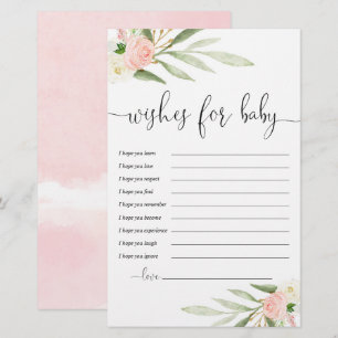 Rosa goldene Grünpflanzen Wünsche für Baby Girl Ca