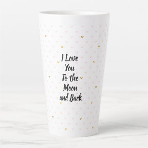 Rosa goldene Herzen Milchtasse