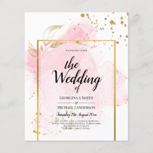 ROSA GOLDENE HOCHZEIT Alcohol Ink Abstract Flyer