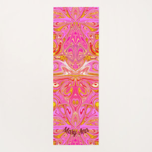 Rosa/goldene Swirbelsäule Abstrakt Yogamatte