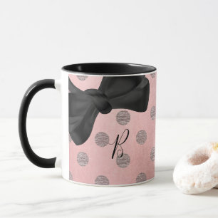 Rosa Goldener Pink Glanz Glamour Polka Punkte Mode Tasse