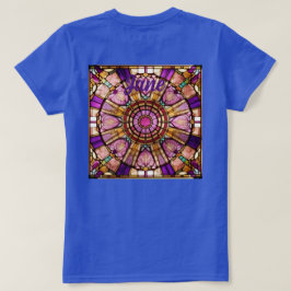 Rosa, goldfarbene und gewachsene T - Shirt