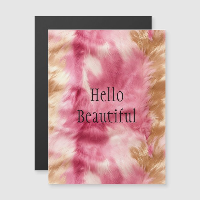 Rosa Goldfett Magnetkarte (Vorne/Hinten)