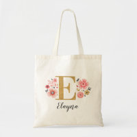 Rosa Goldflormonogramm-Buchstaben "E"