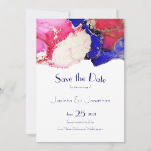 Rosa Goldhochzeit Save The Date