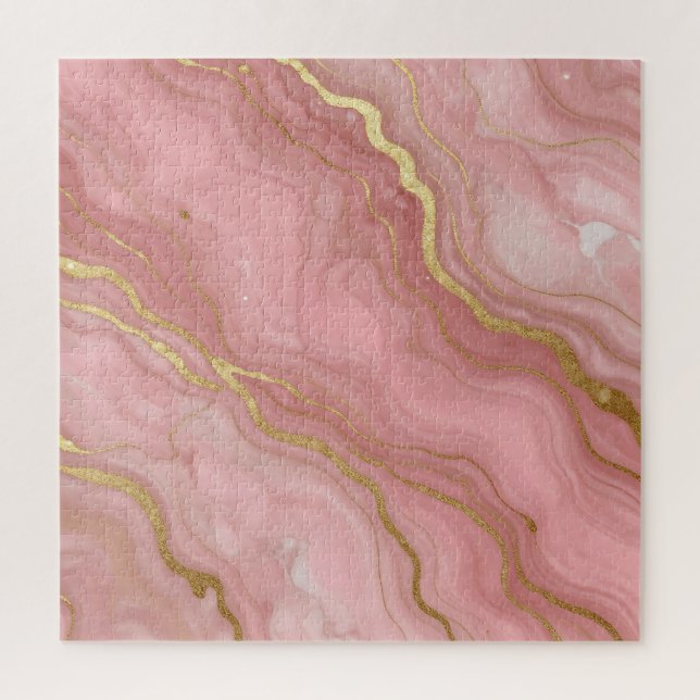 Rosa Goldmarmor Luxus Abstract (Vertikal)