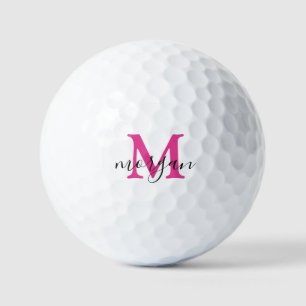 Rosa Golf-Geschenke für sie Frauen monogrammierte  Golfball